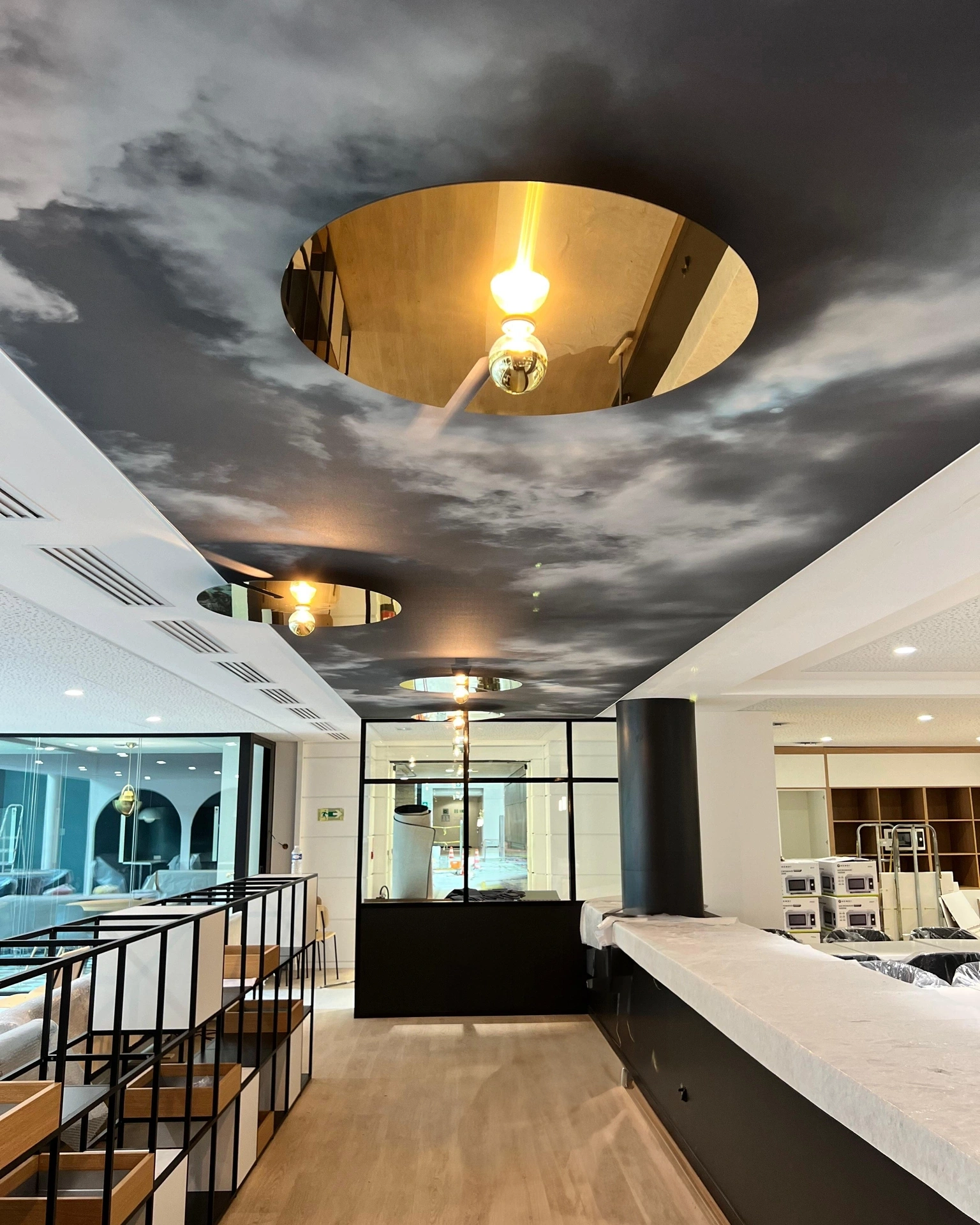 Plafond tendu - Réalisation Acoudeco